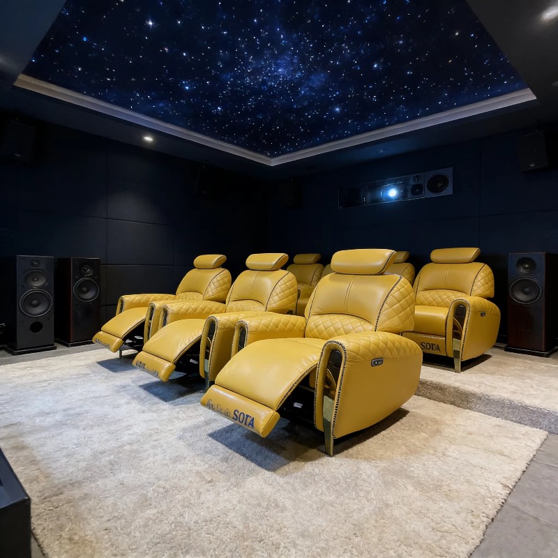 Home Cinema High End - Fauteuil inclinable individuel VIP en cuir,