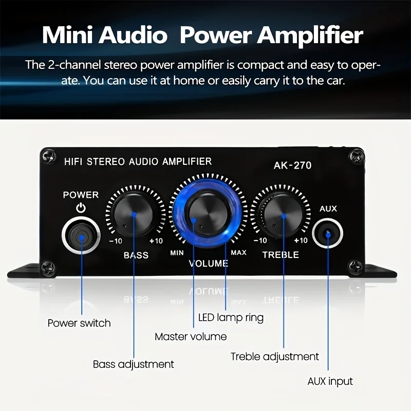 Amplificateur stéréo HiFi AK-2 - Home Cinema Compact avis et prix